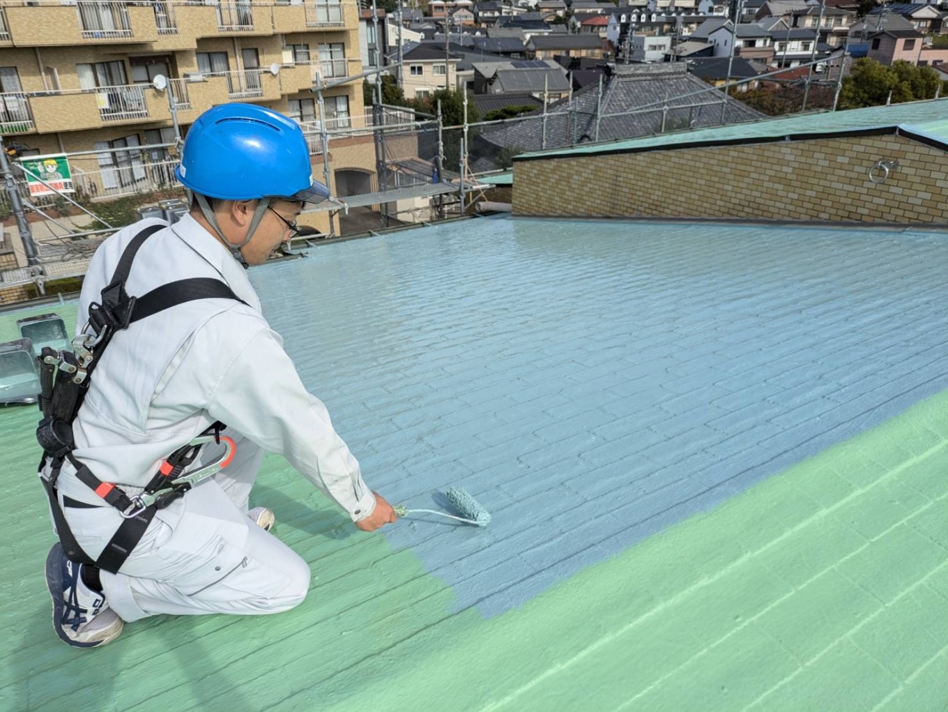 防水工事施工中