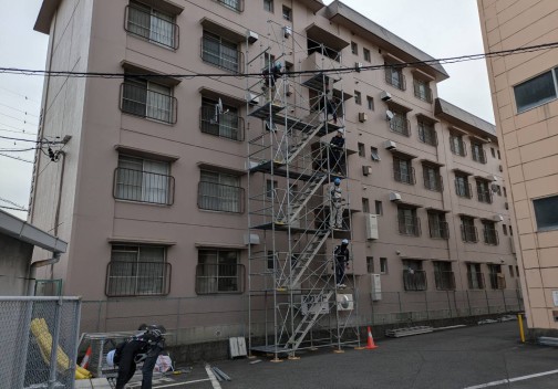 【現在施工中】ロイヤルマンション知立　給水管更新工事