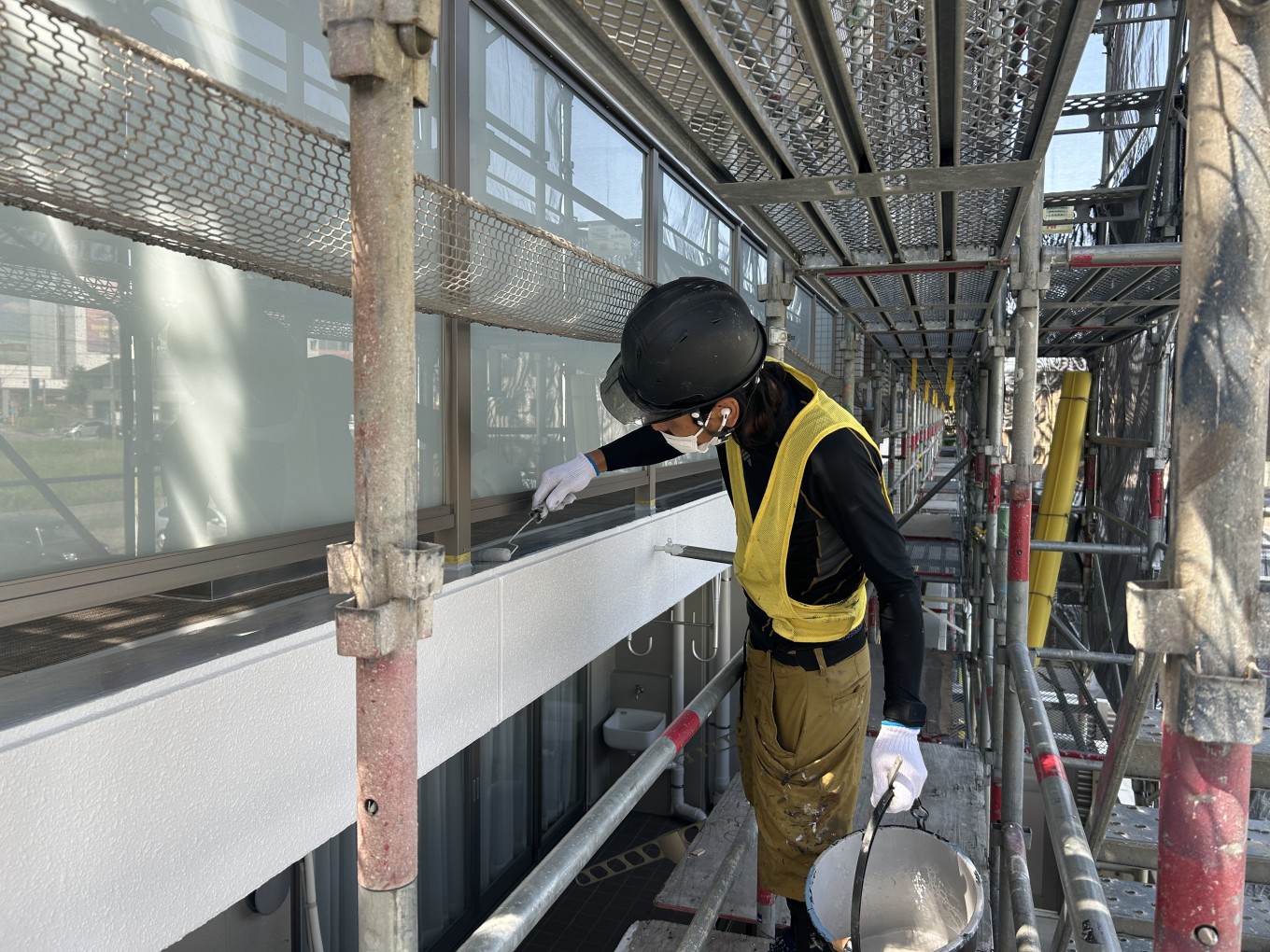 ベランダ防水 施工中